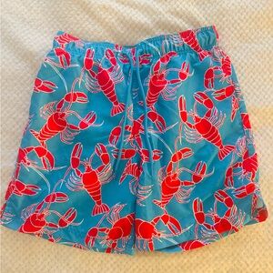 George Men's Red Lobster Print Athletic Shorts